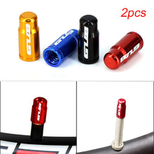 Load image into Gallery viewer, 2pcs Aluminum Bicycle Tire Valve Cap Ultralight Mountain Road Bike Tyre Cap Schrader/Presta Tire Valve Protector MTB Accessories