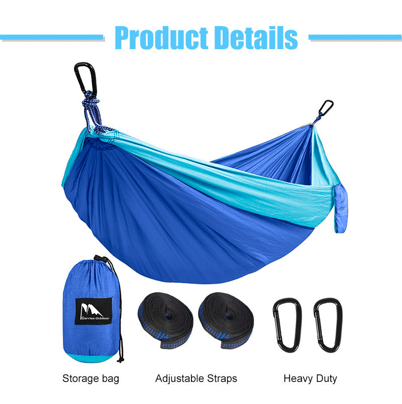 Manufacturer LOW MOQ Fast Delivery Custom Double and Single Travel Lightweight Outdoors Camping Hammocks
