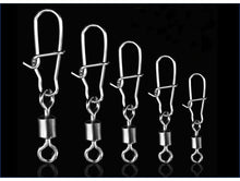 Load image into Gallery viewer, 20 Pcs/Lot 2# 4# 6# 8# 10# Rolling Fishing Swivel With Nice Snap Sea Fishing Rolling Swivels Connector Carp Fishing Accessories
